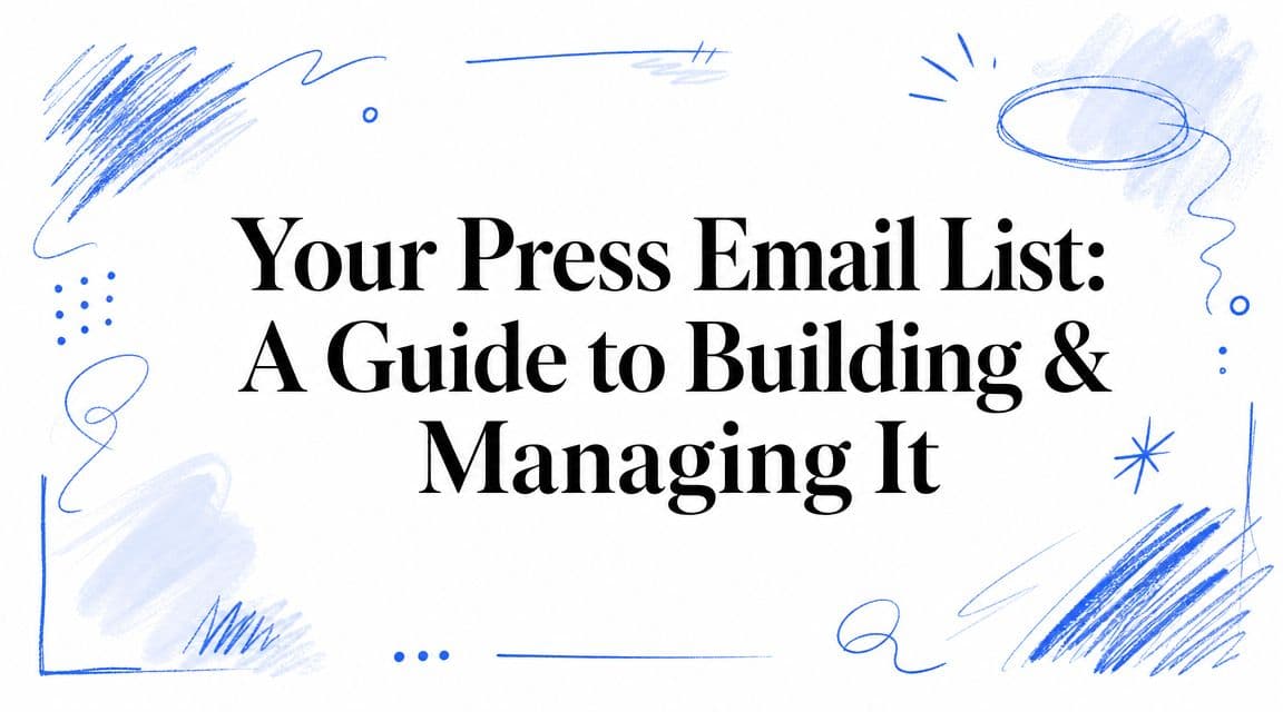 Your Press Email List: A Guide to Building & Managing It