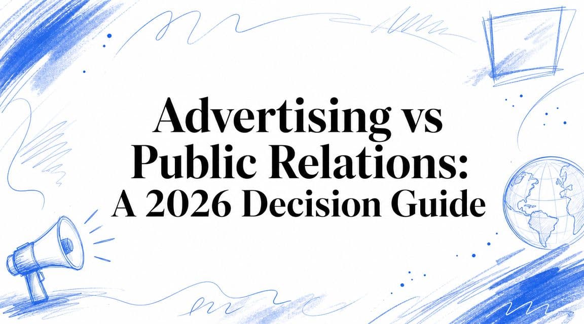 Advertising vs Public Relations: A 2026 Decision Guide