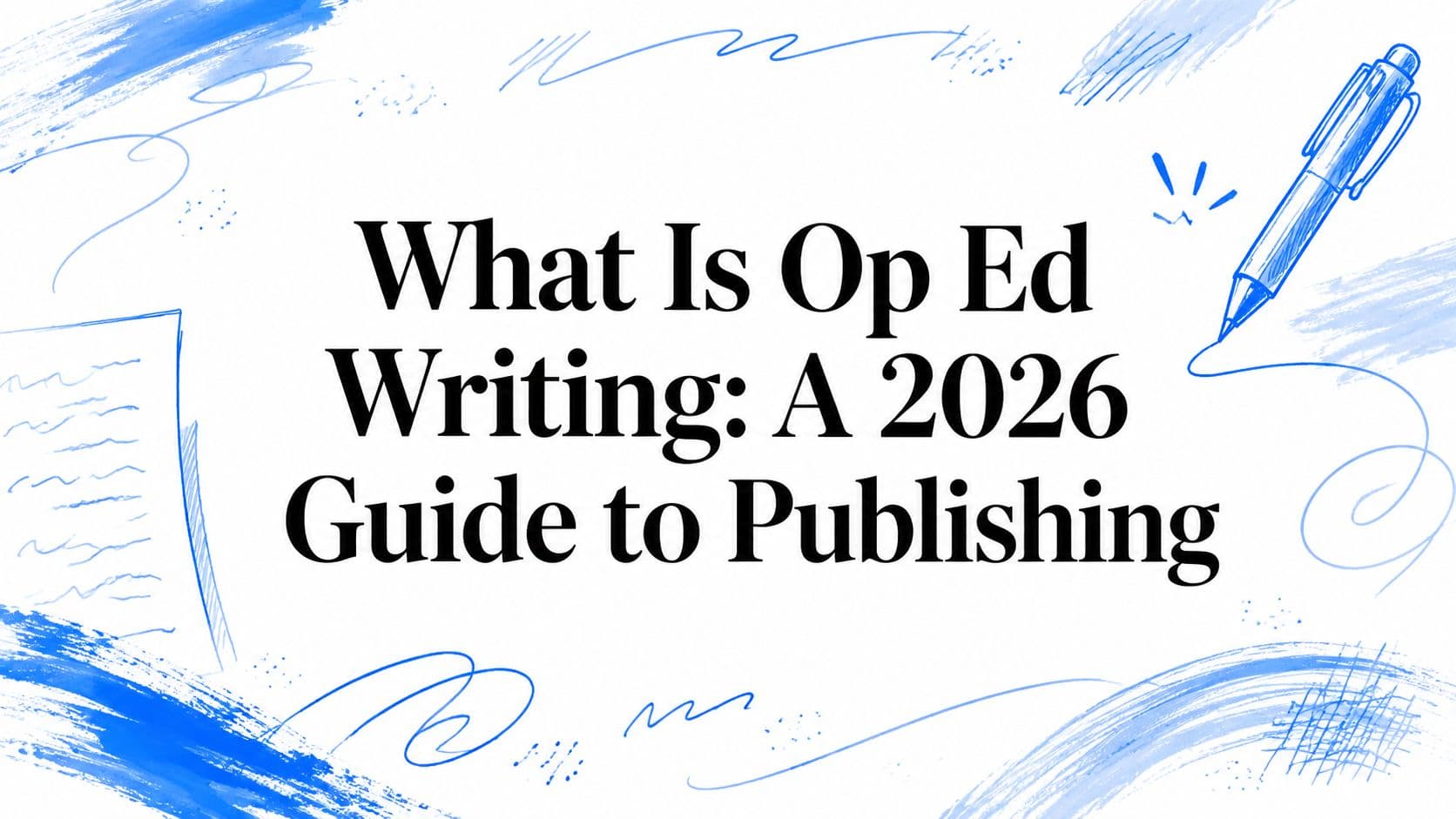 What Is Op Ed Writing: A 2026 Guide to Publishing